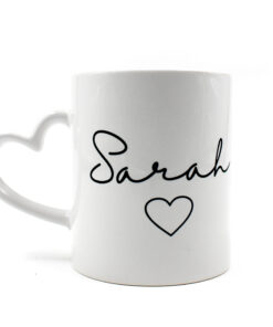 Personalised Heart Handle Mug